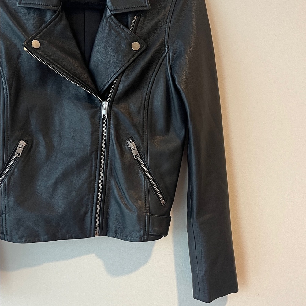 Lucky Brand Classic Lamb Leather Moto Jacket EUC - Picture 7 of 10